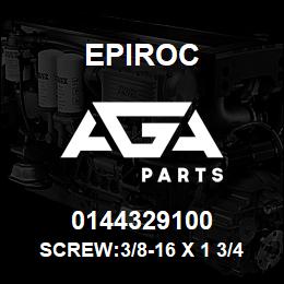 0144329100 Epiroc SCREW:3/8-16 X 1 3/4", GR5 | AGA Parts