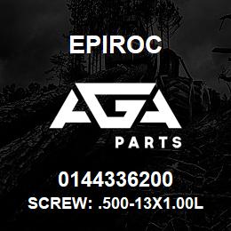 0144336200 Epiroc SCREW: .500-13X1.00L HXHD, STL | AGA Parts