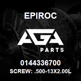 0144336700 Epiroc SCREW: .500-13X2.00L HXHD, ST | AGA Parts