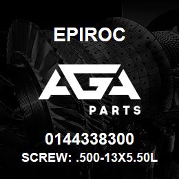 0144338300 Epiroc SCREW: .500-13X5.50L HXHD, STL | AGA Parts