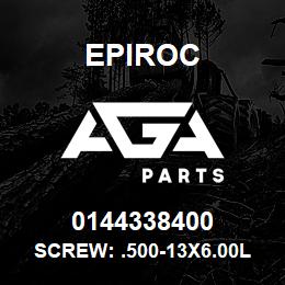 0144338400 Epiroc SCREW: .500-13X6.00L HXHD, ST | AGA Parts