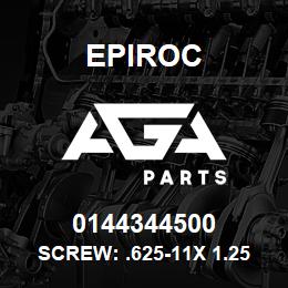 0144344500 Epiroc SCREW: .625-11X 1.25L HXHD, ST | AGA Parts