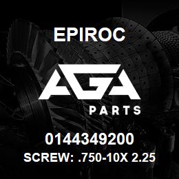 0144349200 Epiroc SCREW: .750-10X 2.25L HXHD, ST | AGA Parts