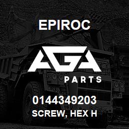 0144349203 Epiroc SCREW, HEX H | AGA Parts