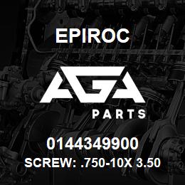 0144349900 Epiroc SCREW: .750-10X 3.50L HXHD, ST | AGA Parts