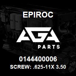 0144400006 Epiroc SCREW: .625-11X 3.50L HXHD, AS | AGA Parts