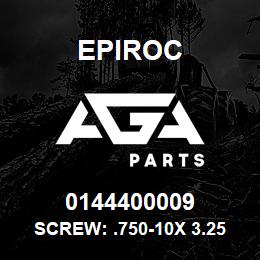 0144400009 Epiroc SCREW: .750-10X 3.25L HXHD, ST | AGA Parts