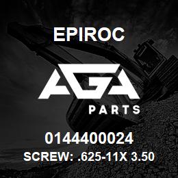 0144400024 Epiroc SCREW: .625-11X 3.50L HXHD, AS | AGA Parts