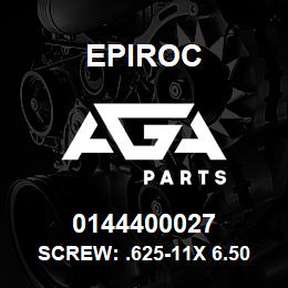 0144400027 Epiroc SCREW: .625-11X 6.50L HXHD, AS | AGA Parts