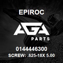 0144446300 Epiroc SCREW: .625-18X 5.00L HXHD, ST | AGA Parts