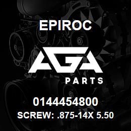 0144454800 Epiroc SCREW: .875-14X 5.50L HXHD, ST | AGA Parts