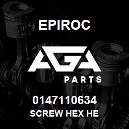 0147110634 Epiroc SCREW HEX HE | AGA Parts