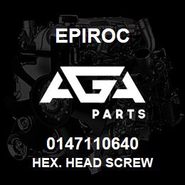 0147110640 Epiroc HEX. HEAD SCREW | AGA Parts