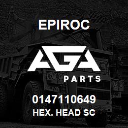 0147110649 Epiroc HEX. HEAD SC | AGA Parts