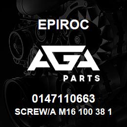 0147110663 Epiroc SCREW/A M16 100 38 10 24 10.9 | AGA Parts