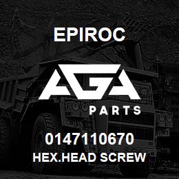 0147110670 Epiroc HEX.HEAD SCREW | AGA Parts