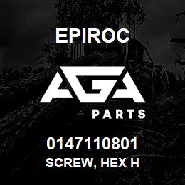 0147110801 Epiroc SCREW, HEX H | AGA Parts