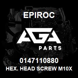 0147110880 Epiroc HEX. HEAD SCREW M10X35 8.8FULL | AGA Parts