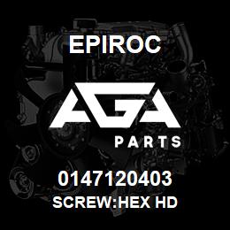 0147120403 Epiroc SCREW:HEX HD | AGA Parts