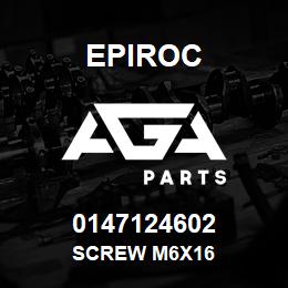 0147124602 Epiroc SCREW M6X16 | AGA Parts