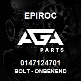 0147124701 Epiroc BOLT - ONBEKEND | AGA Parts