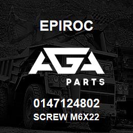 0147124802 Epiroc SCREW M6X22 | AGA Parts