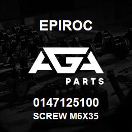 0147125100 Epiroc SCREW M6X35 | AGA Parts