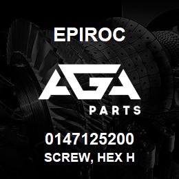 0147125200 Epiroc SCREW, HEX H | AGA Parts