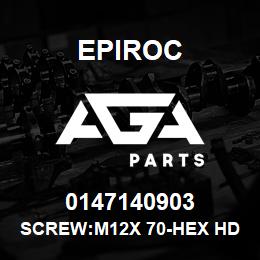 0147140903 Epiroc SCREW:M12X 70-HEX HD, ZN PLT, S | AGA Parts