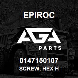 0147150107 Epiroc SCREW, HEX H | AGA Parts