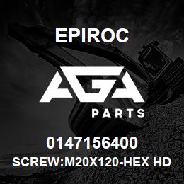 0147156400 Epiroc SCREW:M20X120-HEX HD, ZN PLT, S | AGA Parts