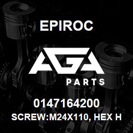 0147164200 Epiroc SCREW:M24X110, HEX HD, STL 8.8 | AGA Parts