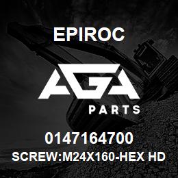 0147164700 Epiroc SCREW:M24X160-HEX HD, STL 8.8 | AGA Parts