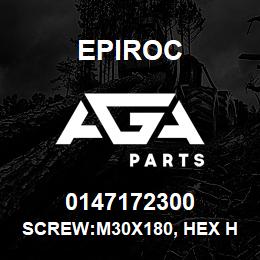 0147172300 Epiroc SCREW:M30X180, HEX HD, STL 8.8 | AGA Parts