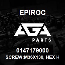 0147179000 Epiroc SCREW:M36X130, HEX HD, STL 8.8 | AGA Parts