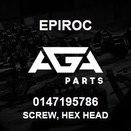 0147195786 Epiroc SCREW, HEX HEAD | AGA Parts