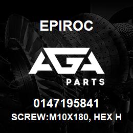 0147195841 Epiroc SCREW:M10X180, HEX HD, ZN PLT, S | AGA Parts