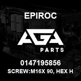 0147195856 Epiroc SCREW:M16X 90, HEX HD, ZN PLT, S | AGA Parts