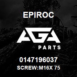 0147196037 Epiroc SCREW:M16X 75 | AGA Parts