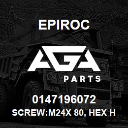 0147196072 Epiroc SCREW:M24X 80, HEX HD, ASME SA | AGA Parts