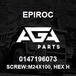 0147196073 Epiroc SCREW:M24X100, HEX HD ASME SA | AGA Parts