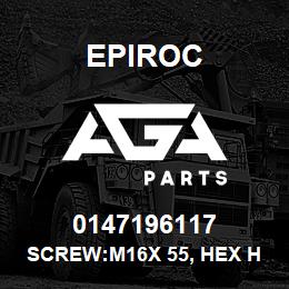 0147196117 Epiroc SCREW:M16X 55, HEX HD | AGA Parts