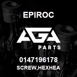 0147196178 Epiroc SCREW,HEXHEA | AGA Parts