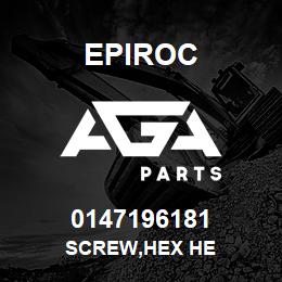 0147196181 Epiroc SCREW,HEX HE | AGA Parts