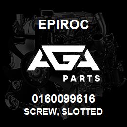 0160099616 Epiroc SCREW, SLOTTED | AGA Parts