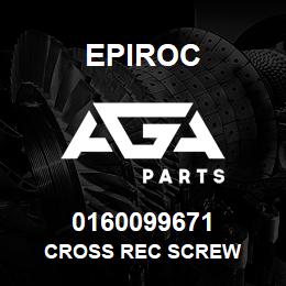 0160099671 Epiroc CROSS REC SCREW | AGA Parts