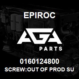 0160124800 Epiroc SCREW:OUT OF PROD SUPERS | AGA Parts