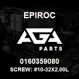 0160359080 Epiroc SCREW: #10-32X2.00L PAN HD | AGA Parts