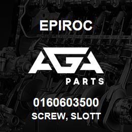 0160603500 Epiroc SCREW, SLOTT | AGA Parts