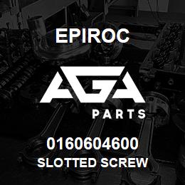 0160604600 Epiroc SLOTTED SCREW | AGA Parts